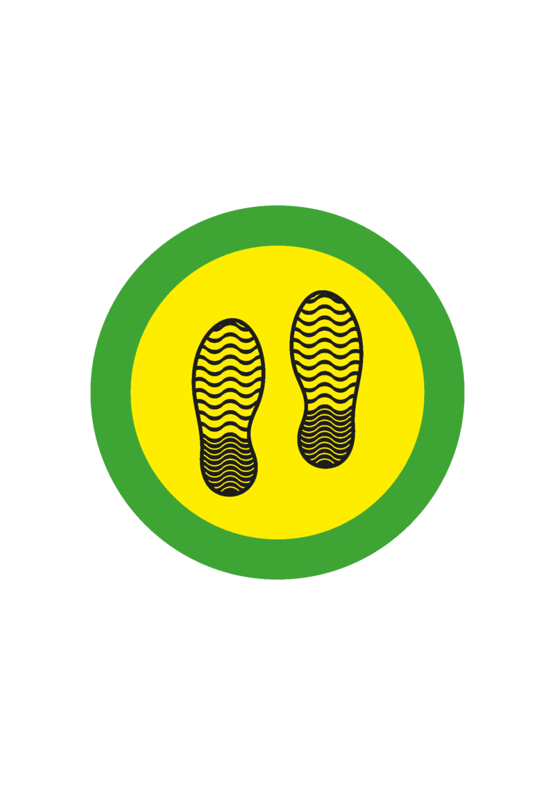 Show details for New Child-friendly social distancing floor stickers – Pack of 10